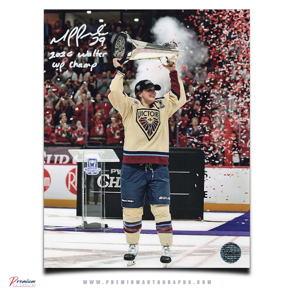 Marie-Philip Poulin Montreal Victoire PWHL Autographed 8x10 Photograph w/ 2026 Walter Cup Champ Inscription