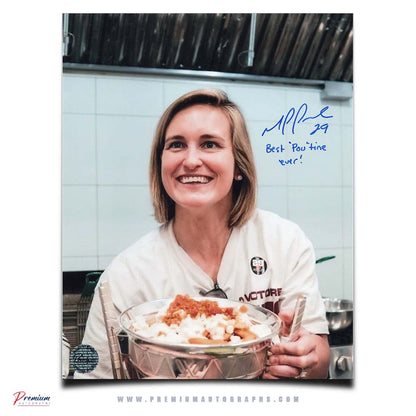 Marie-Philip Poulin Montreal Victoire PWHL Autographed 8x10 Photograph w/ Best Poutine Ever! Inscription