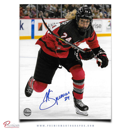 Natalie Spooner Team Canada Autographed 8x10 Photograph On the Attack