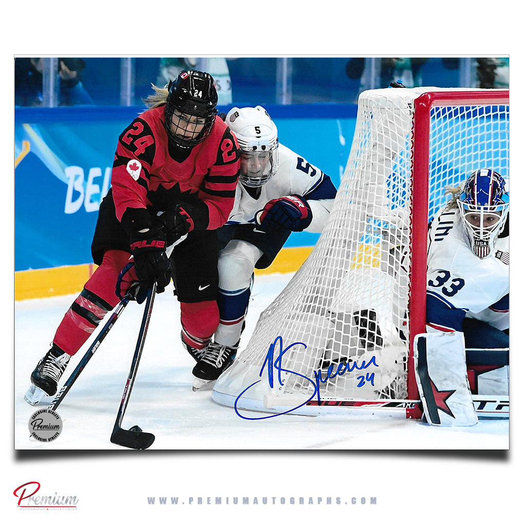 Natalie Spooner Team Canada Autographed 8x10 Photograph Wrap Around