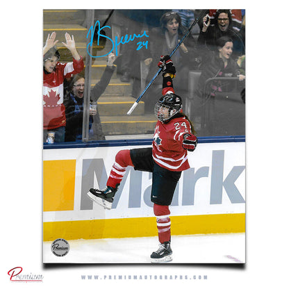 Natalie Spooner Team Canada Autographed 8x10 Photograph Goal Celebration